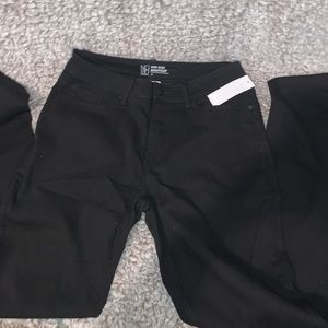 Black midrise bootcut jeans